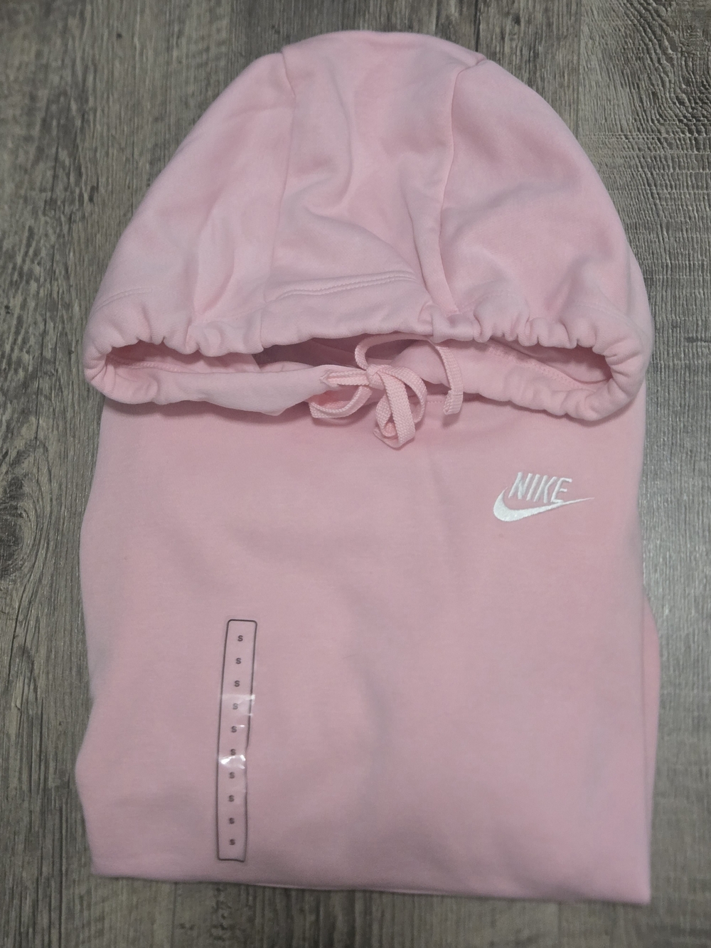 Nike Light Pink Pullover Hoodie with White Logo